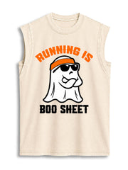 RUNNING IS BOO SHEET Vintage Washed Cotton Tank Top