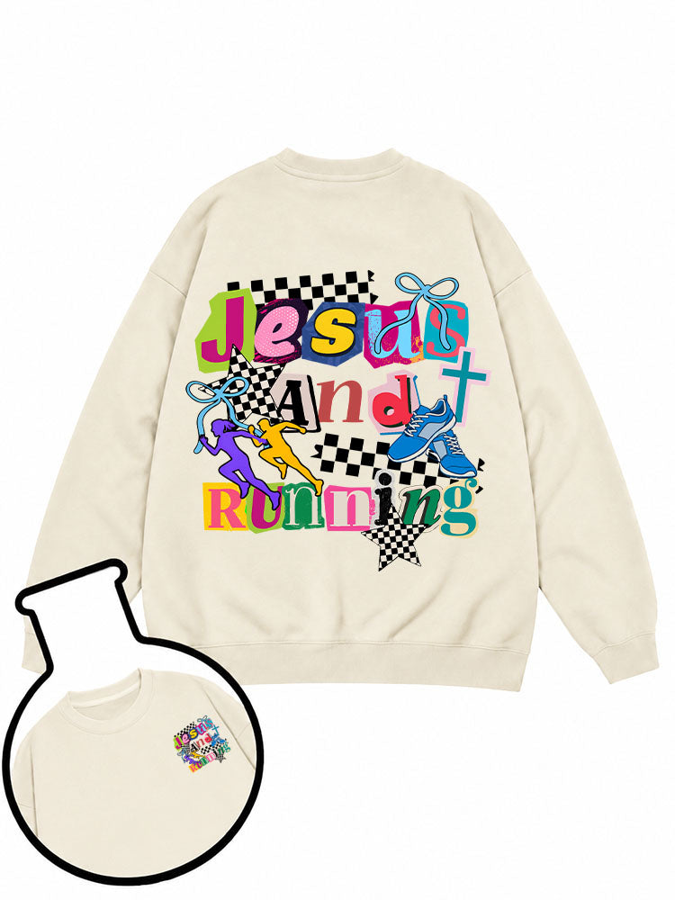 Jesus And Running Sweatshirt