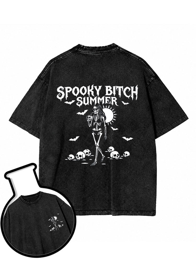 Spooky bitch summer Washed T-Shirt