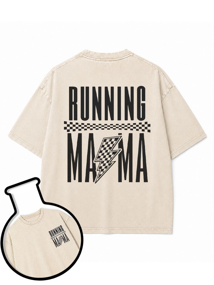 RUNNING MAMA Washed T-Shirt