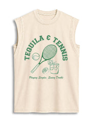TEQUILA & TENNIS Vintage Washed Cotton Tank Top