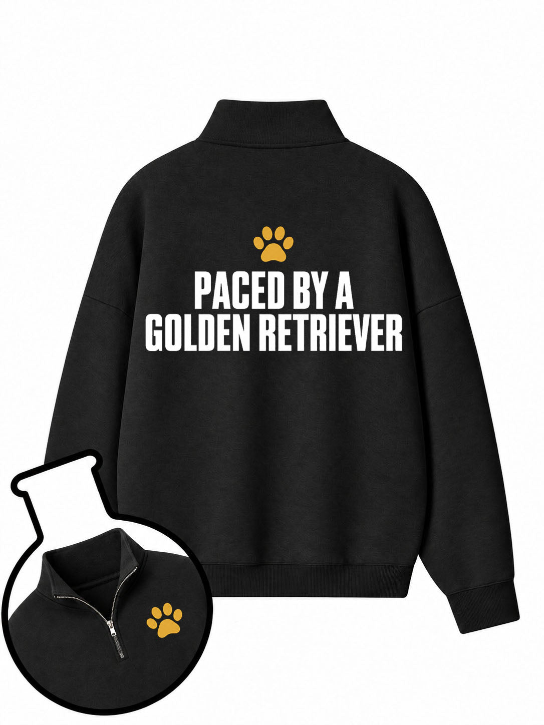 Paced By A Golden Retriever Half-Zip Fleece Pullover