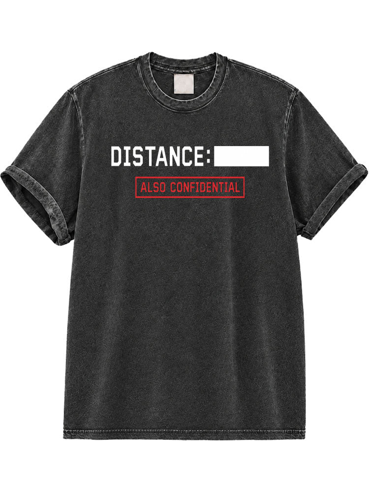 Distance Also Confidential Washed T-Shirt