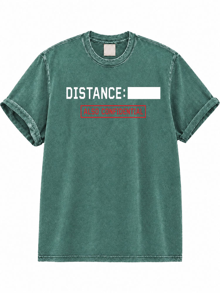 Distance Also Confidential Washed T-Shirt