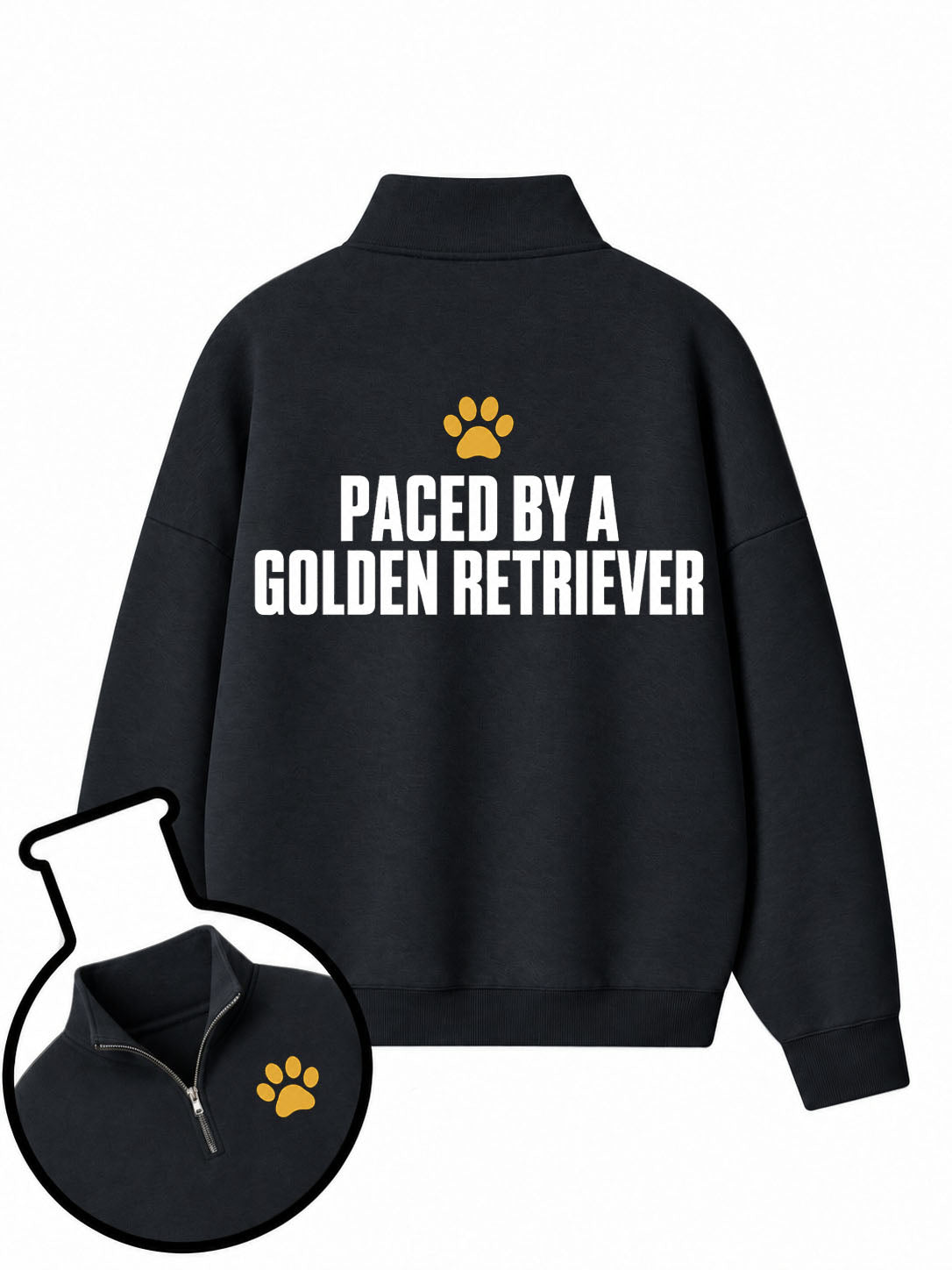 Paced By A Golden Retriever Half-Zip Fleece Pullover