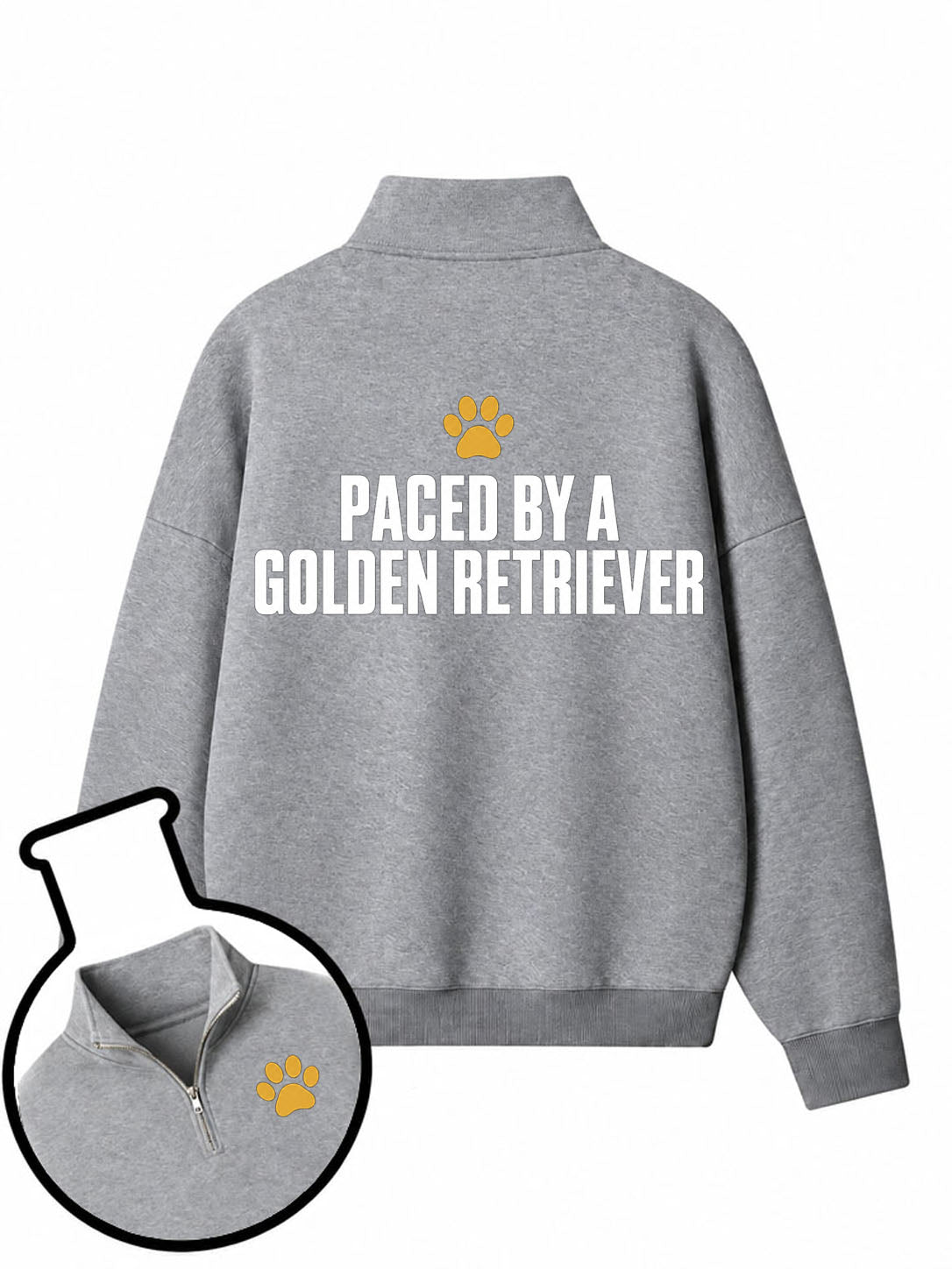 Paced By A Golden Retriever Half-Zip Fleece Pullover