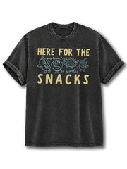 HERE FOR THE SNACKS Washed T-Shirt