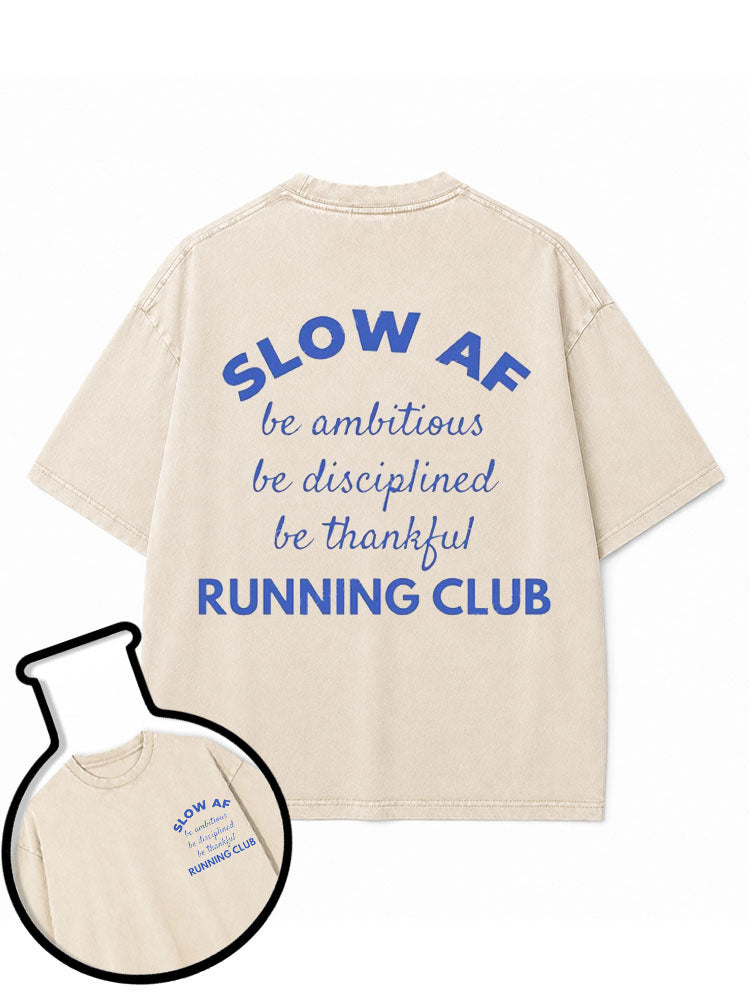 Slow AF Running Club Washed T-Shirt
