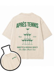 APRÈS TENNIS RAQUETTES & COCKTAILS SOCIETY Washed T-Shirt