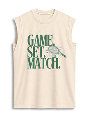 GAME SET MATCH Vintage Washed Cotton Tank Top