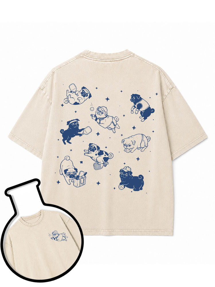 doogs pickleball club Washed T-Shirt