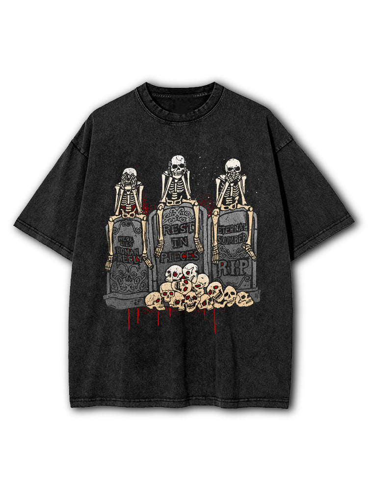 See No Evil Hear No Evil Speak No Evil Washed T-Shirt