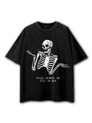 No Brain Still In Pain Washed T-Shirt