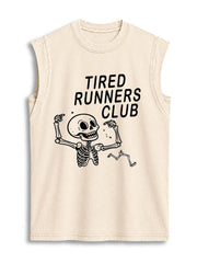 Tired Runners Club Vintage Washed Cotton Tank Top