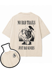NO BAD TRAILS JUST BAD KNEES Washed T-Shirt