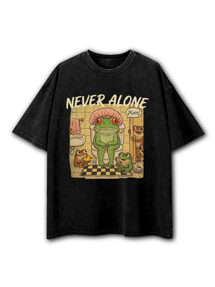 Never Alone Mom Washed T-Shirt