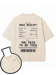 OFFICIAL RACE RECEIPT Washed T-Shirt