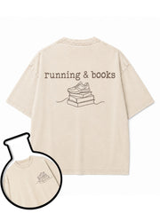 running & books Washed T-Shirt