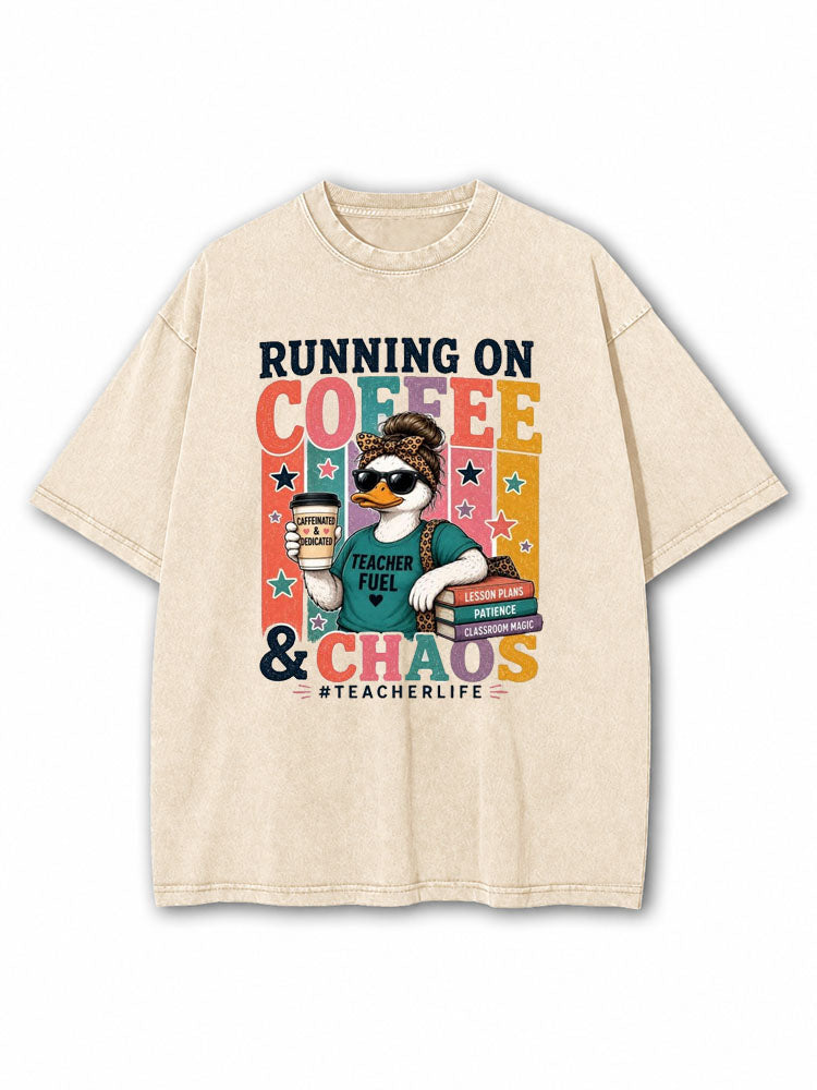 Running On Coffee&Chaos Washed T-Shirt