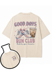 GOOD DAYS RUN CLUB  Fueled by Coffee & Endorphins Washed T-Shirt