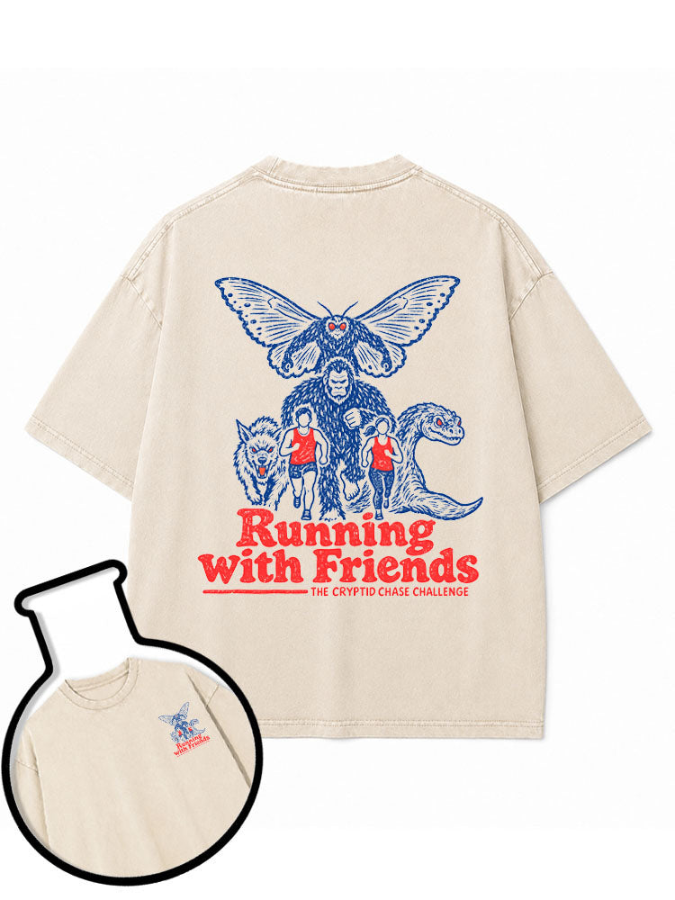 Running with Friends Washed T-Shirt