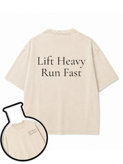 Lift Heavy Run Fast Washed T-Shirt