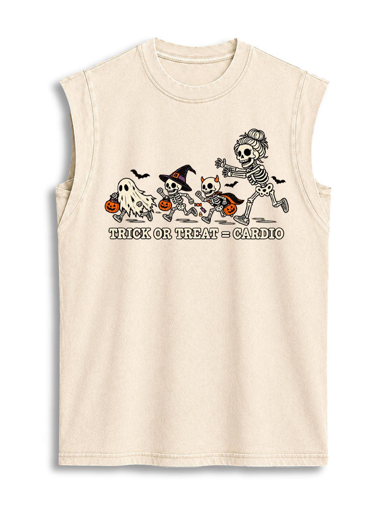 TRICK OR TREAT Vintage Washed Cotton Tank Top