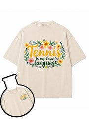 Tennis is my love language Washed T-Shirt