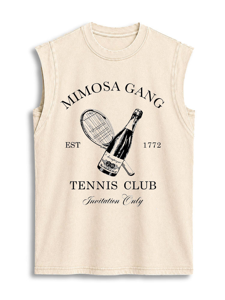 MIMOSA GANG TENNIS CLUB Vintage Washed Cotton Tank Top