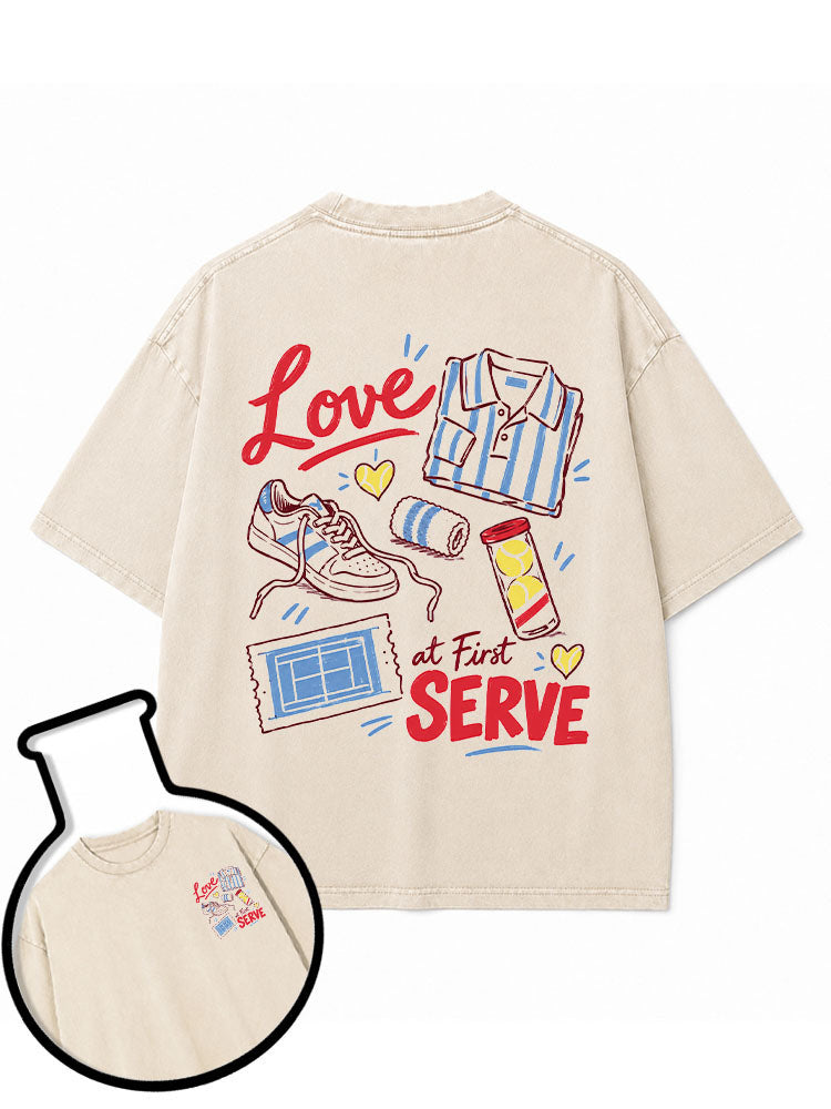 Love at First SERVE Washed T-Shirt