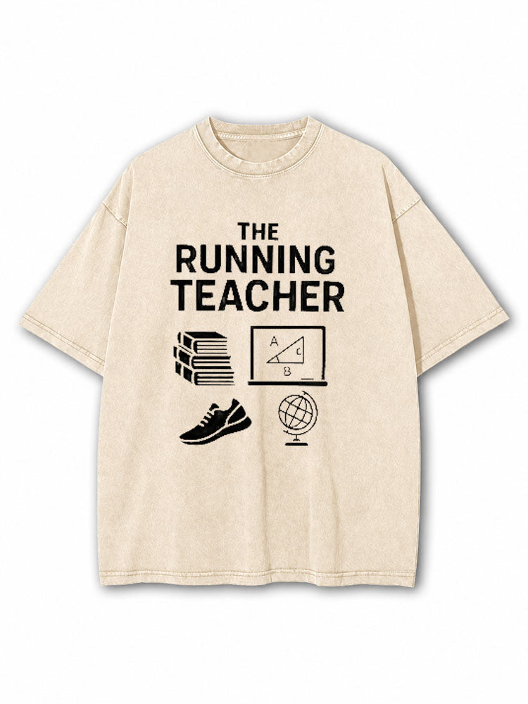 The Running Teacher  Washed T-Shirt