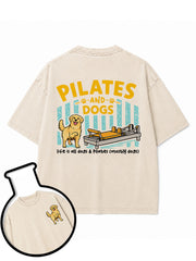 PILATES AND DOGS Washed T-Shirt