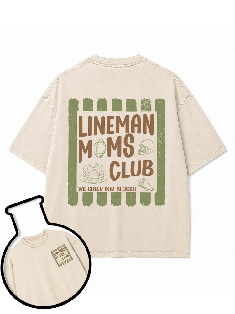 LINEMAN MOMS CLUB Washed T-Shirt