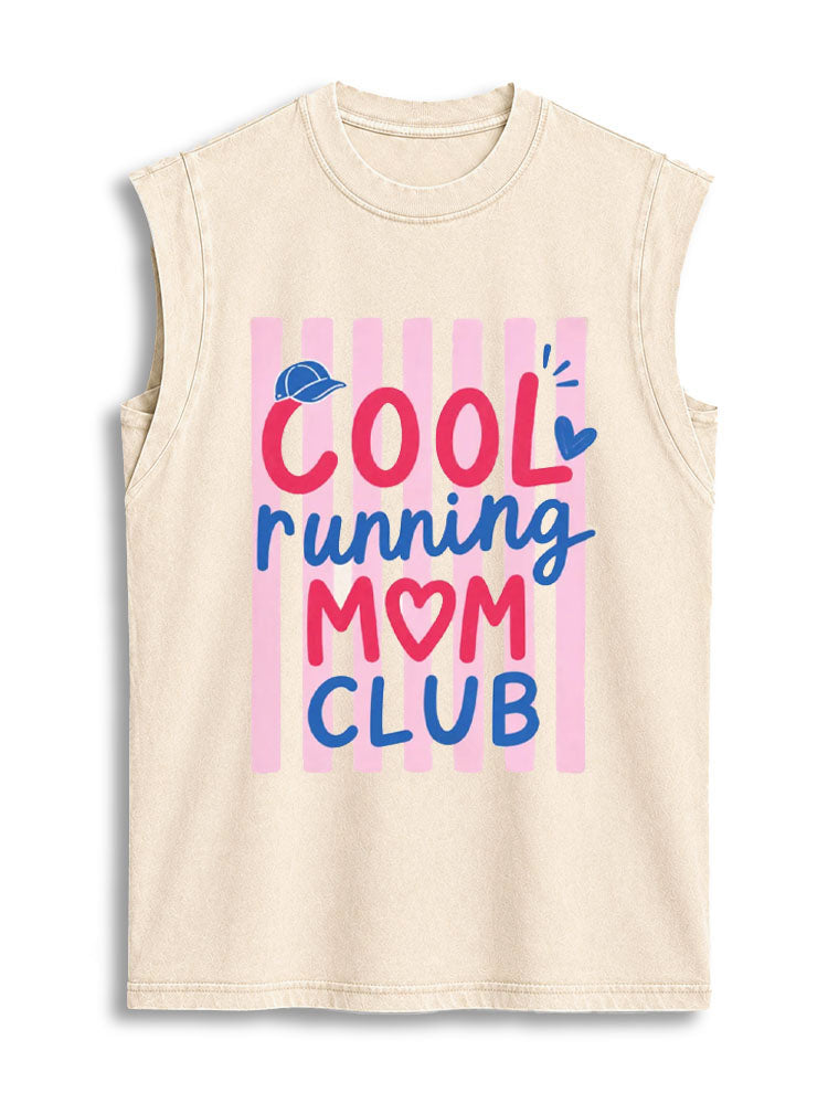 COOL running MOM CLUB Vintage Washed Cotton Tank Top