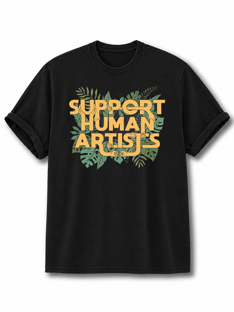 Support Human Artists Cotton Shirt