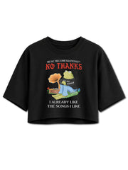 No Music Recs Unisex Crop Tops