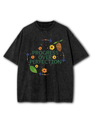 Progress Over Perfection Washed T-Shirt