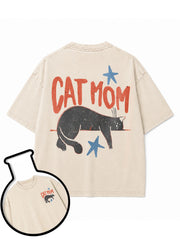 CAT MOM Washed T-Shirt