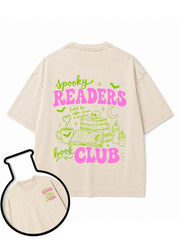 SPOOKY READERS BOOK CLUB Washed T-Shirt