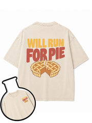WILL RUN FOR PIE Washed T-Shirt