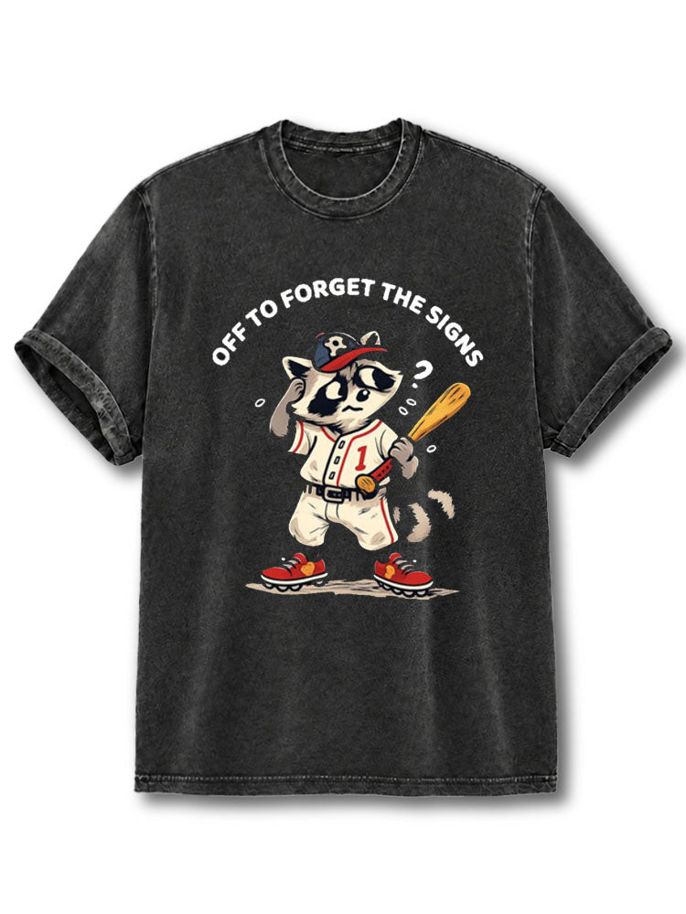 Off To Forget The Signs Washed T-Shirt