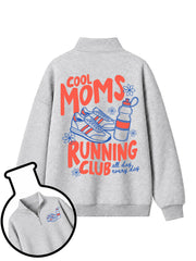 Cool Moms Running Club Half-Zip Fleece Pullover