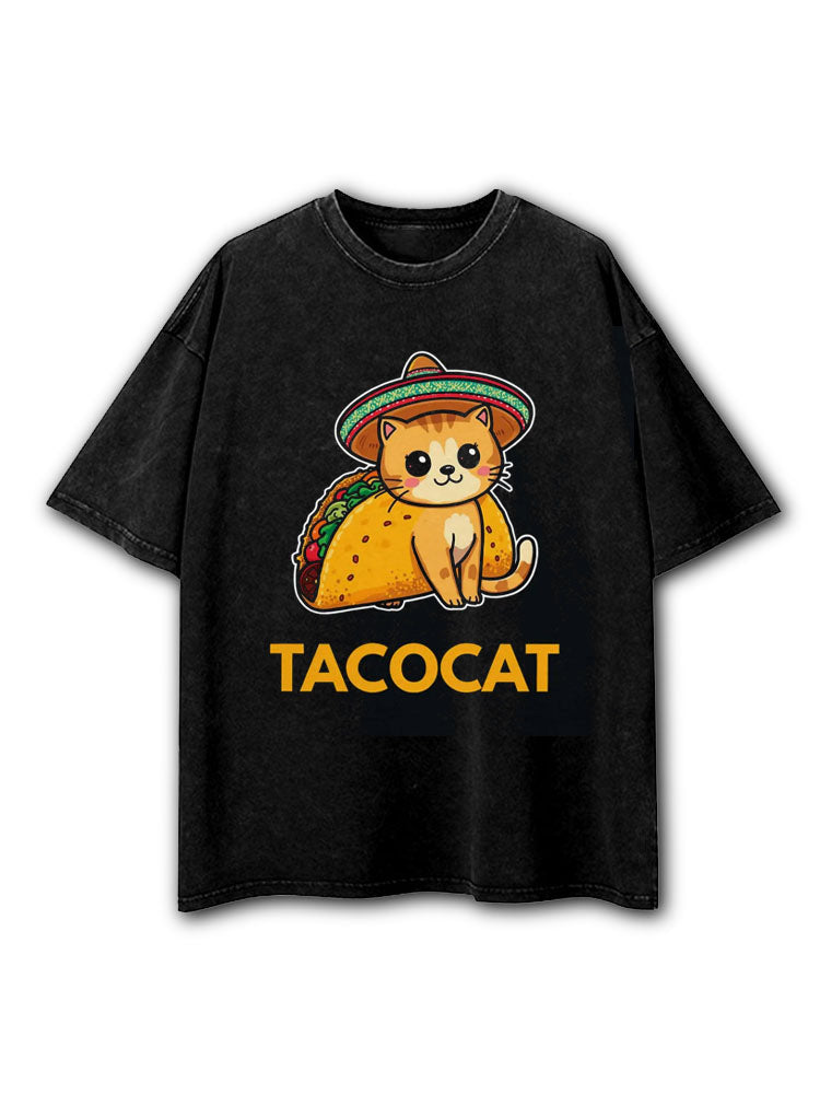 Taco Cat Washed T-Shirt