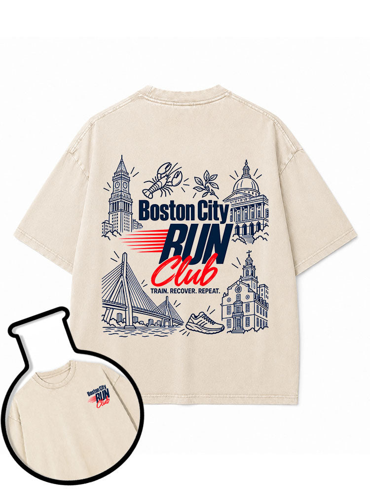Boston City RUN Club Washed T-Shirt