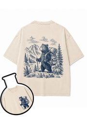 Hiking Bear Washed T-Shirt