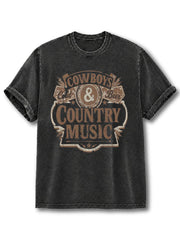 Cowboys & Country Music Washed T-Shirt