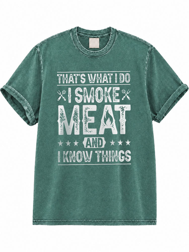 I Smoke Meat Washed T-Shirt