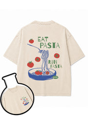 Eat Pasta Run Fasta Washed T-Shirt