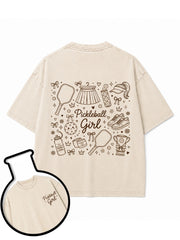 Pickleball Girl Washed T-Shirt