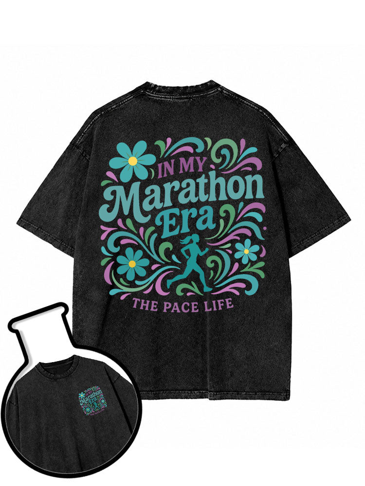IN MY Marathon Era  THE PACE LIFE Washed T-Shirt